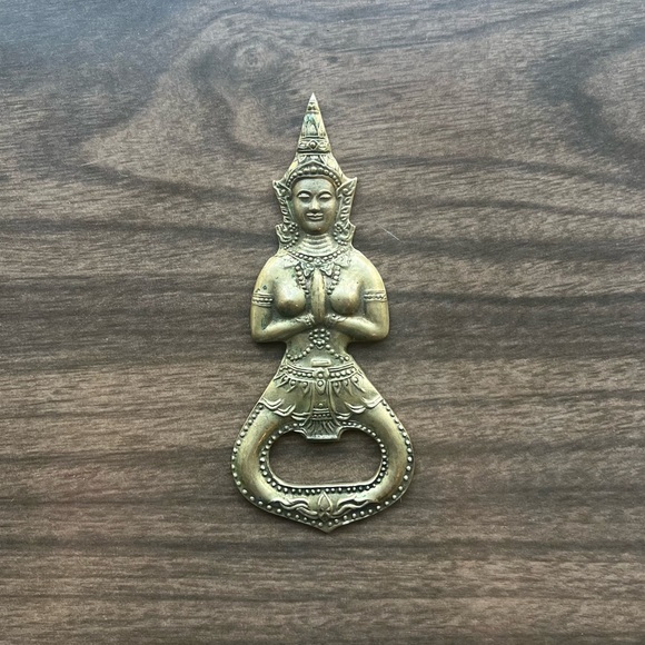 VINTAGE Pure Bronze Thai Bottle Opener VINTAGE - Picture 1 of 3
